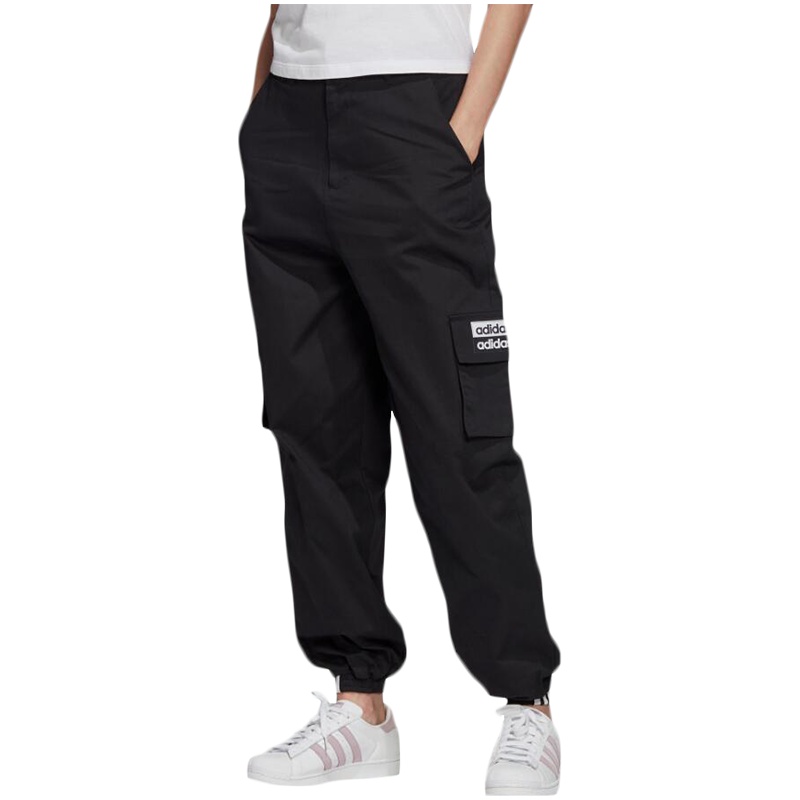 阿迪达斯三叶草女服运动长裤工装裤杨幂同款运动休闲服FM2455