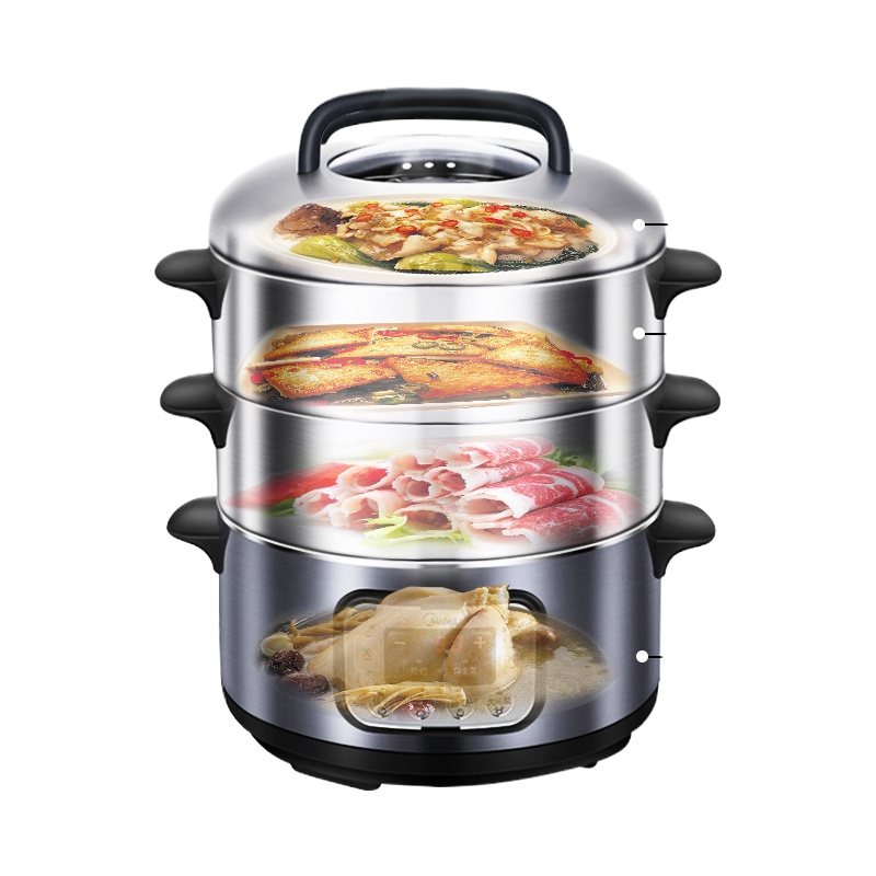 美的(Midea)三层电蒸锅多功能家用大容量14.8L MZ-ZG28Power501