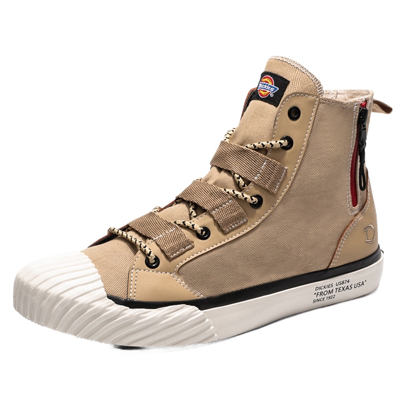 Dickies高帮帆布鞋女春季新款韩版百搭学生板鞋圆头系带休闲鞋子191W50LXS04