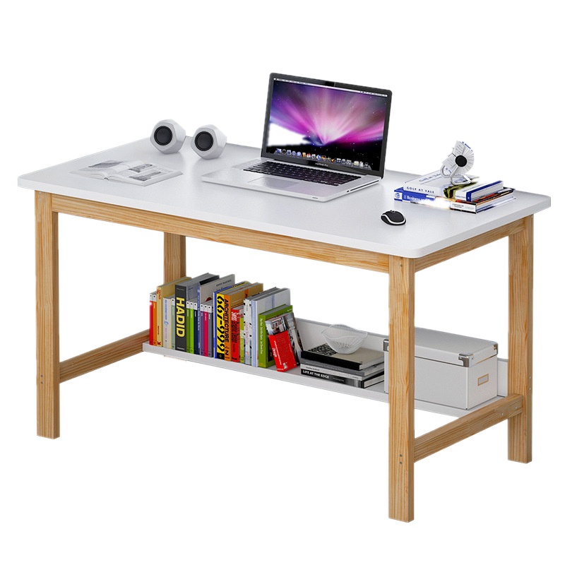 弘拜 电脑桌台式桌简易写字台书桌 学习办公桌简约现代卧室实木桌子