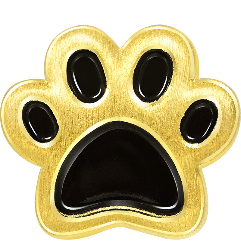 周生生金Charme狗串珠小狗足印转运珠定价