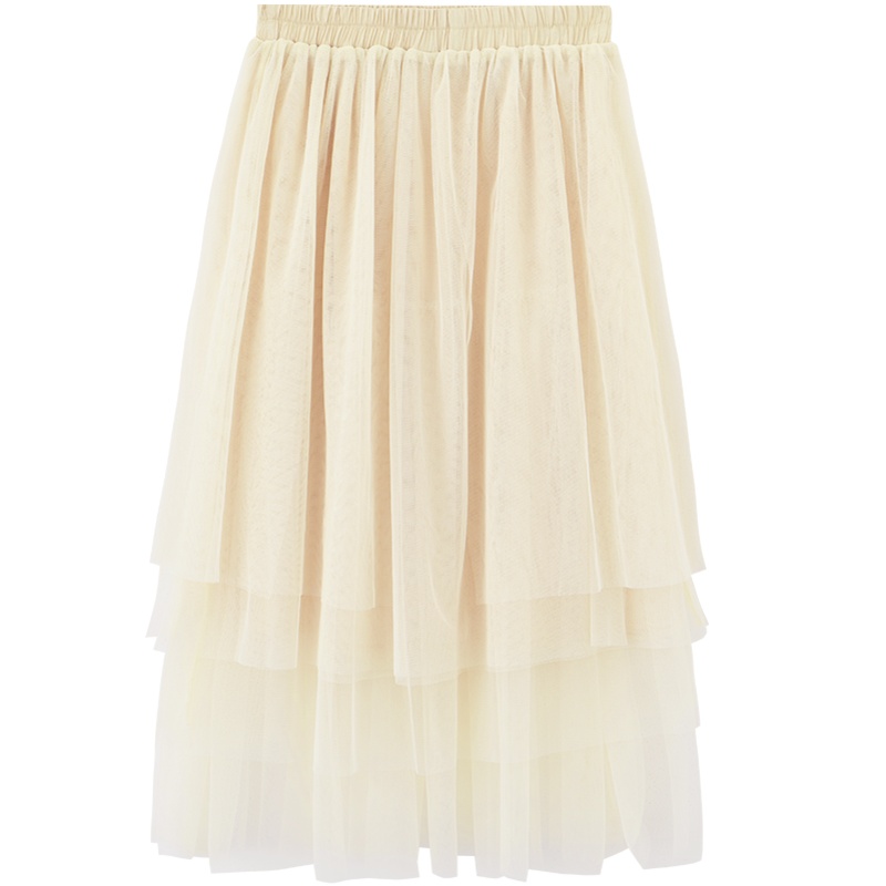 茵曼梨涡复古文艺2019秋装新款温柔风浪漫裙子仙女纱纱裙半身裙女