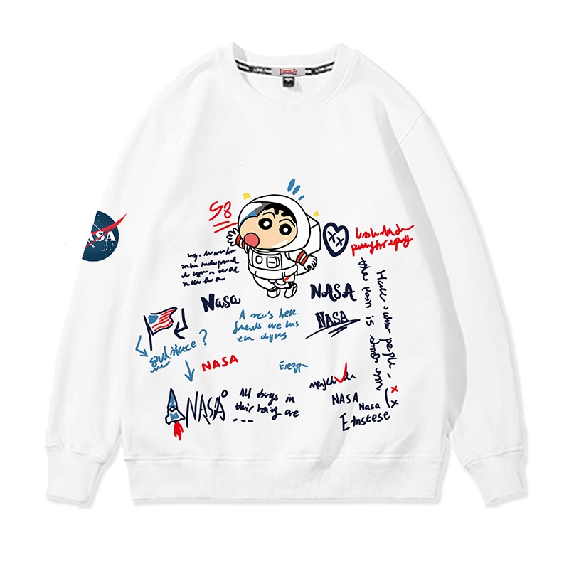 DEBRAND圆领卫衣男蜡笔小新学生时尚潮纯棉上衣保暖加绒加厚外套