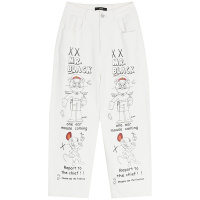 【联名】妖精的口袋直筒显瘦宽松休闲牛仔裤2020春新款女萝卜裤子