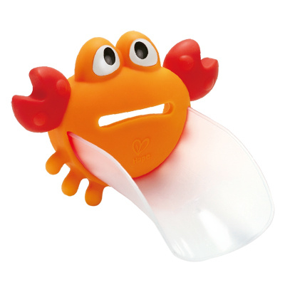 Hape螃蟹水龙头延伸器2-6岁卡通家用儿童防溅水厨房卫生间通用导水槽戏水玩沙玩具