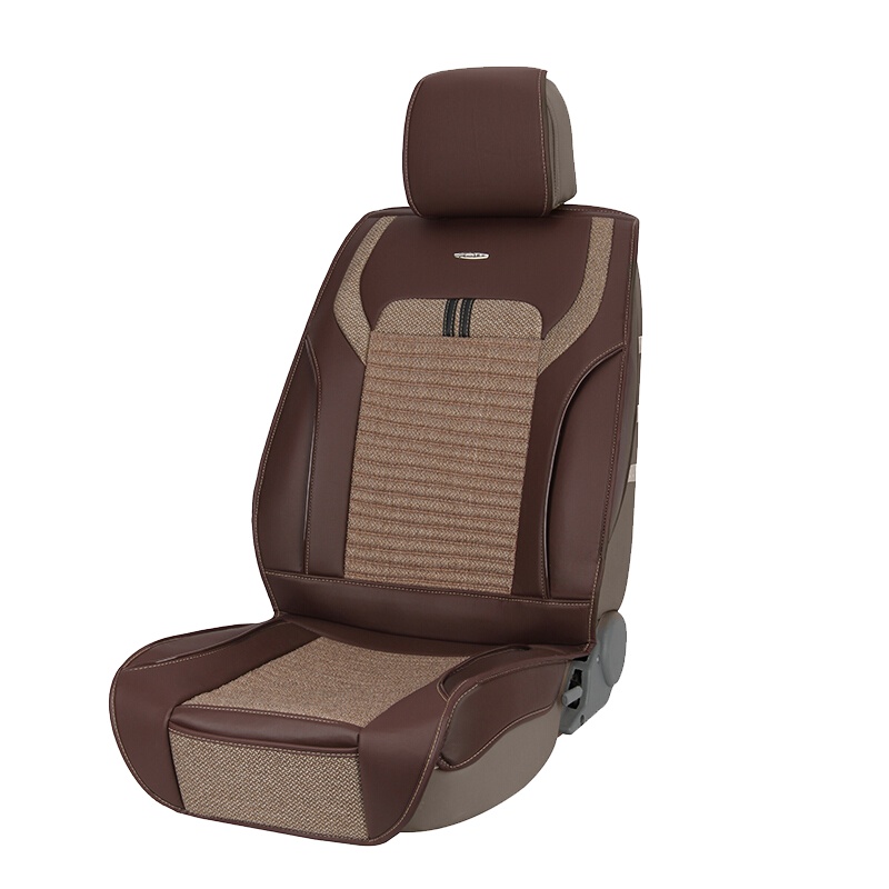 布雷什(BOLISH)五座四季通用汽车坐垫冬季保暖仿亚麻养生全包围汽车座椅垫车内饰品紫枫玲标准款摩卡棕