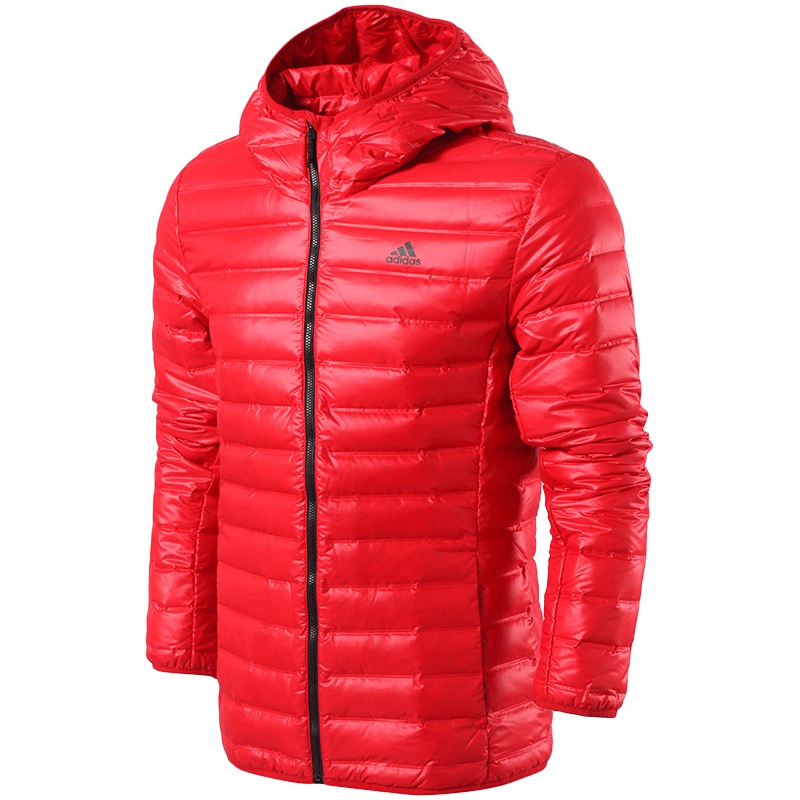 adidas阿迪达斯男子羽绒服外套保暖防风休闲运动服BQ7790 S 红色