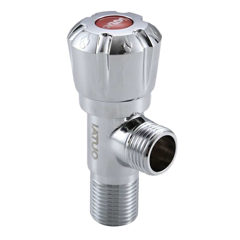 欧泰(OUTAI)不锈钢冷热水加长三角阀家用黄铜芯止水阀热水器三通一进二出角阀 OT-3339