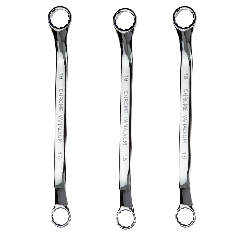 钢盾SHEFFIELD 公制精抛光双梅花扳手16X18mm S017616