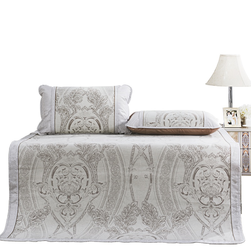 富安娜凉席套件夏季凉席三件套典雅亲肤彩棉席子/1.5m/1.8m