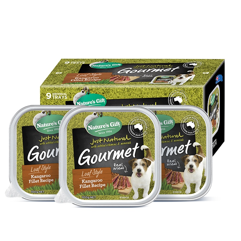 Nature’s Gift 自然馈赠 宠物零食 犬用餐盒袋鼠肉配方 100gx9 彩盒装