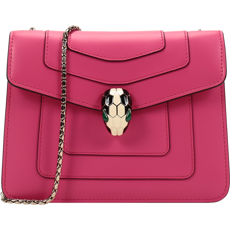 BVLGARI 宝格丽 女士SERPENTI FOREVER 系列牛皮蛇头扣单肩斜挎包 288698