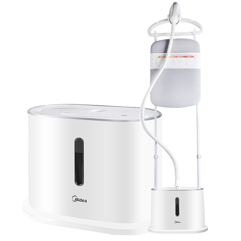 Midea/美的 YG-ZE1W挂烫机 家用服装店挂烫机白鲸仿蒸汽挂烫机双杆电熨斗 水箱容量2L 智能感应