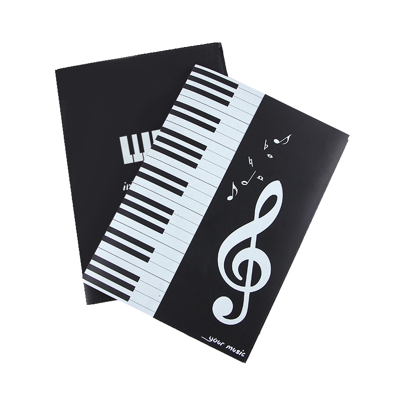 谱夹子乐谱夹钢琴琴谱夹学生黑色音乐曲谱本便携式可折叠展开式 A4 乐器配件