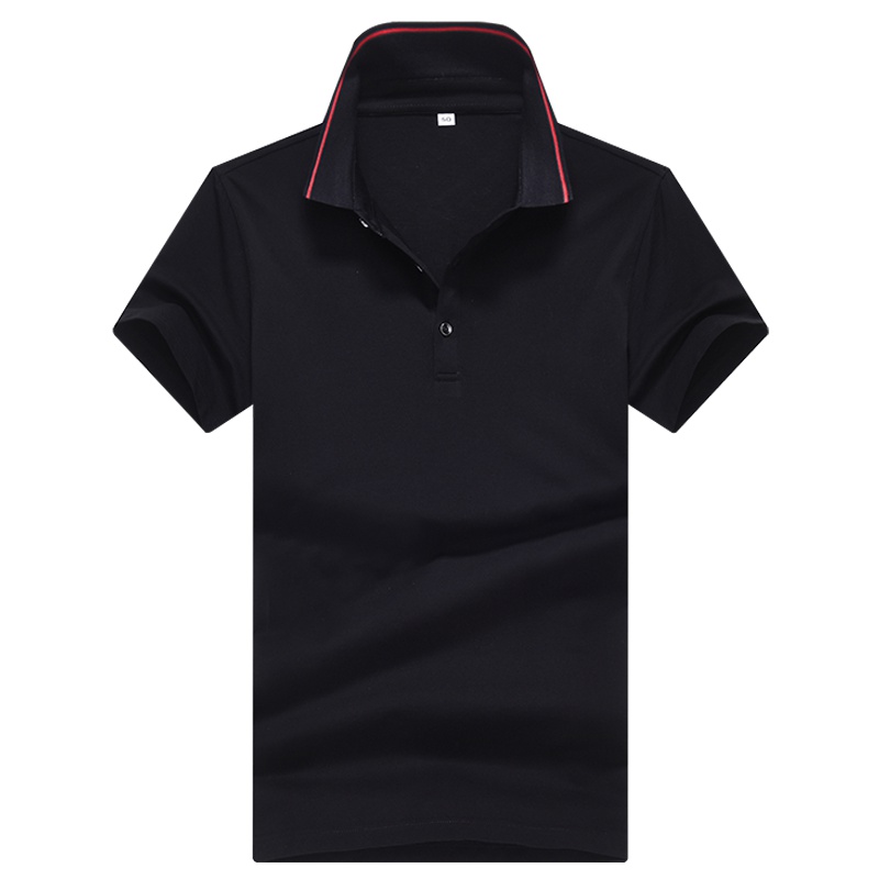 袋鼠(DAISHU) 2019夏季新品 中年男士纯色简约翻领短袖t恤 DS0318303