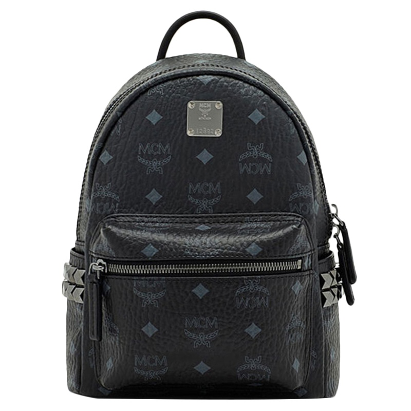 [直营]MCM Stark 系列 欧美时尚 男女通用 涂层帆布 迷你铆钉 双肩背式 双肩包