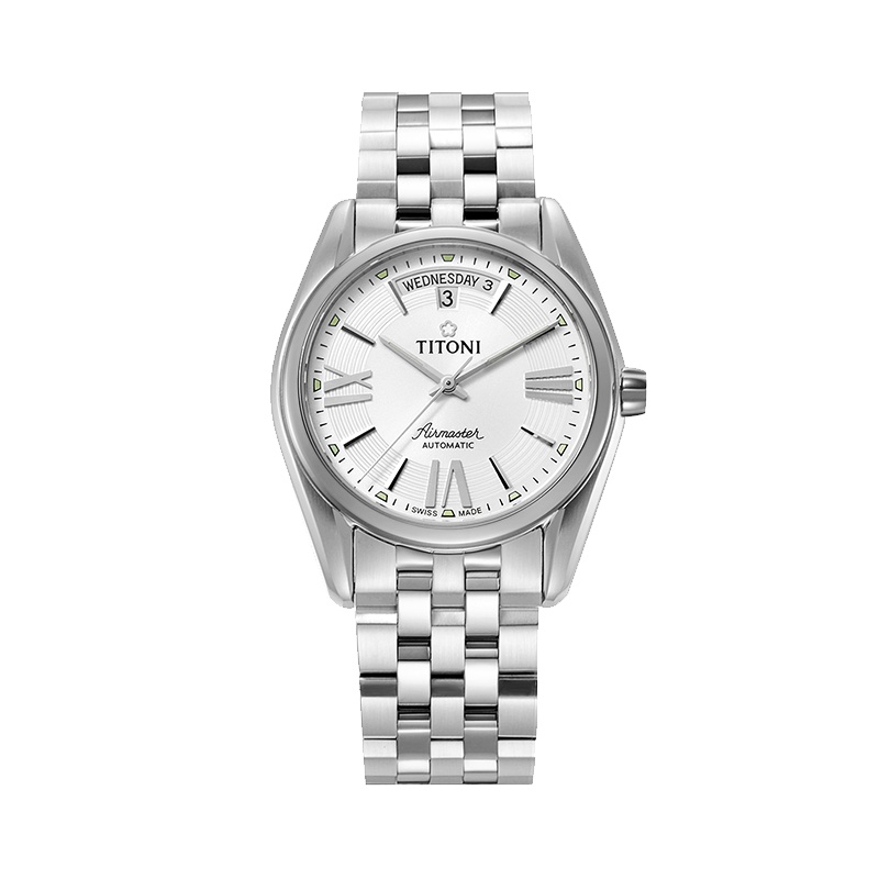 TITONI梅花空霸系列男士机械表93909S-342