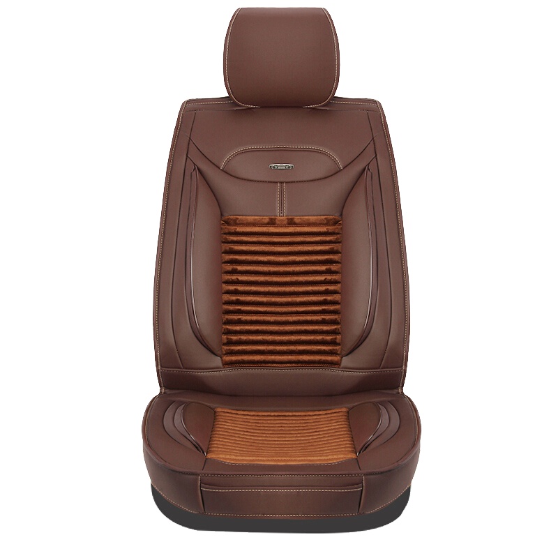 布雷什(BOLISH)五座四季通用汽车坐垫冬季毛绒保暖养生全包围汽车座垫车椅垫车内饰品夏朗标准款摩卡棕