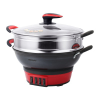 荣事达(Royalstar)电蒸锅家用多功能304不锈钢多用途锅蒸煮饭炒菜一体电热火锅炒锅5升容量RDJF-32