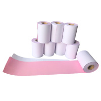 Touchfive LH 75*60 双层发票票据 收银纸 热敏纸 两联复写二联76小票打印纸 10卷装 版纸