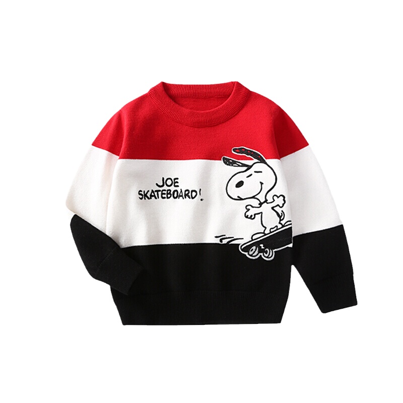 史努比SNOOPY童装儿童毛衣男女童套头毛衫宝宝春秋针织衫