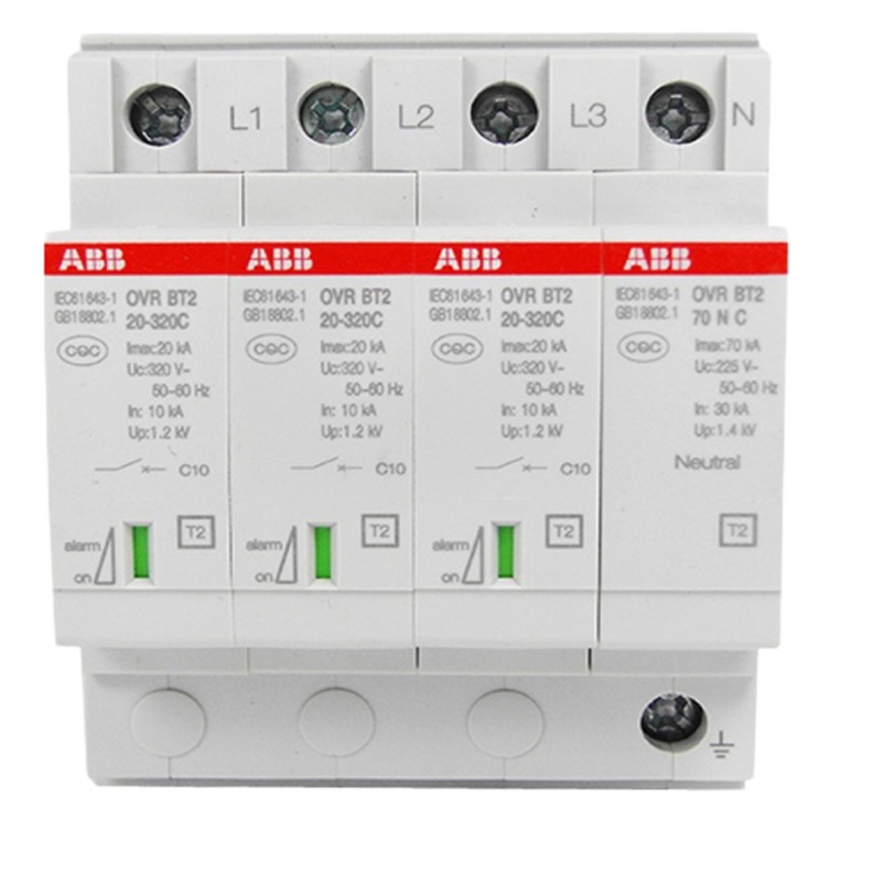 OL ABB浪涌保护器防雷器电涌保护器 OVR BT2 20KA40KA70KA 4P2P 1P+N 63A
