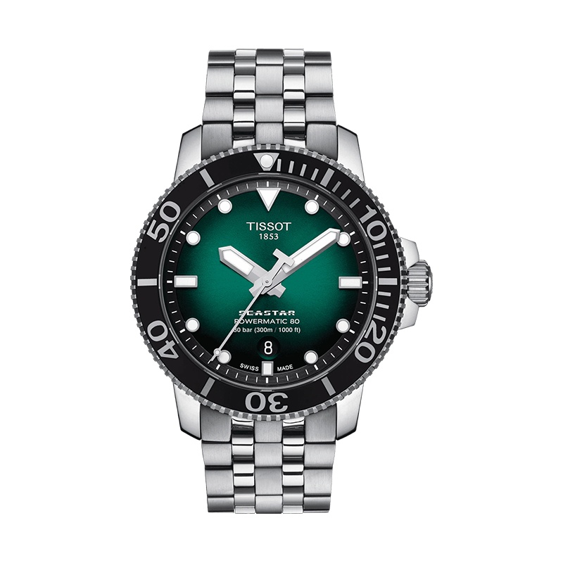 天梭(TISSOT)瑞士手表 海星系列钢带男士机械表 T120.407.11.091.01