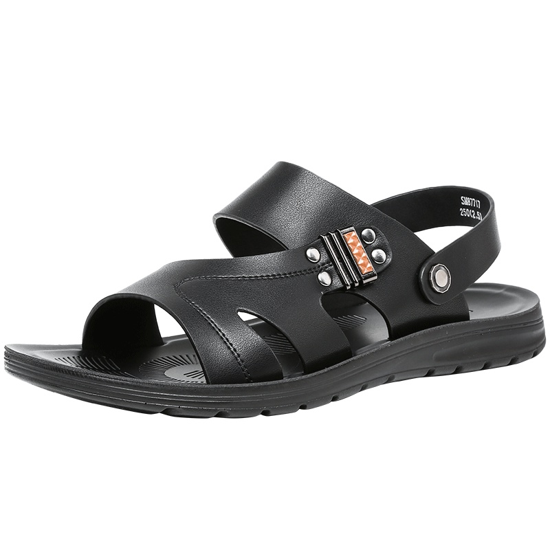 木林森凉鞋男夏季新款沙滩鞋透气防滑凉鞋男士休闲皮凉鞋87052717