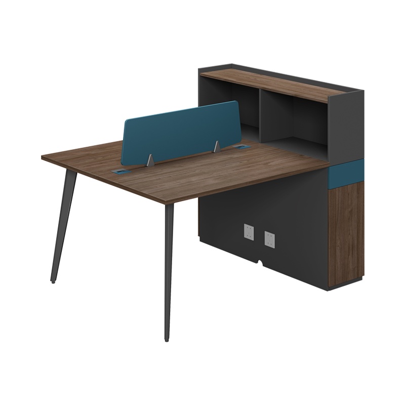 科朔 办公桌职员桌员工桌简约写字台 双人位带柜子 屏风办公桌1.5米 KSB15113