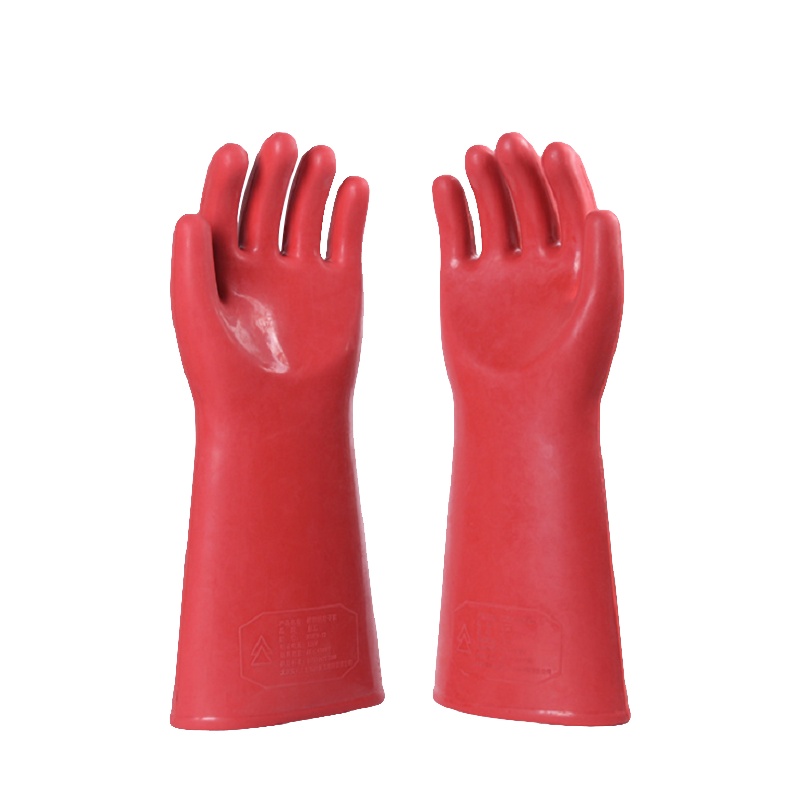 誉丰YL-5113绝缘手套带电作业高压电工电力安全防触电手套劳保维修橡胶手套耐磨 12kv绝缘手套