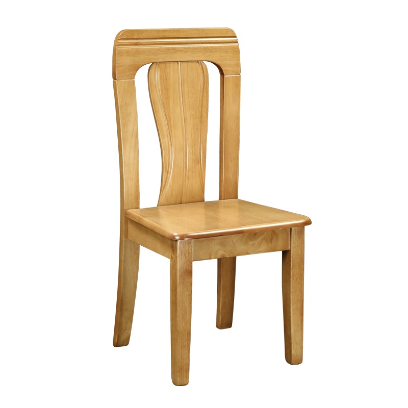 HiBoss全实木椅子家用餐厅中式现代简约靠背凳子原木桌椅酒店饭店餐椅