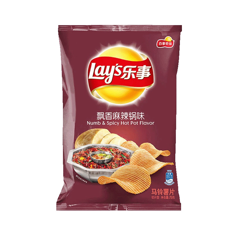 乐事飘香麻辣锅味75克 袋装薯片