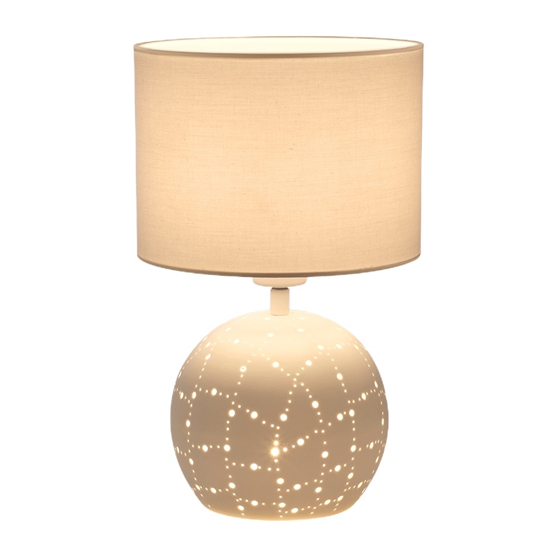 EGLO奥地利 陶瓷镂空设计台灯 简约百搭 卧室床头灯书房家居艺术装饰摆件灯 陶瓷镂空设计台灯98381