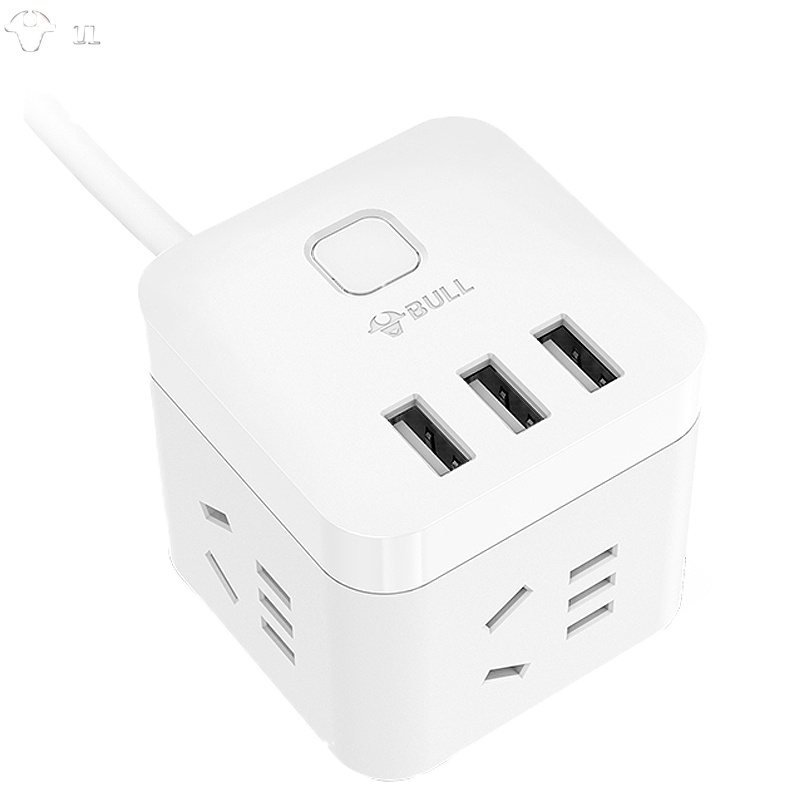 [苏宁自营]公牛(BULL)U303UW(S) usb智能无线魔方 多功能 接线板(个)白色