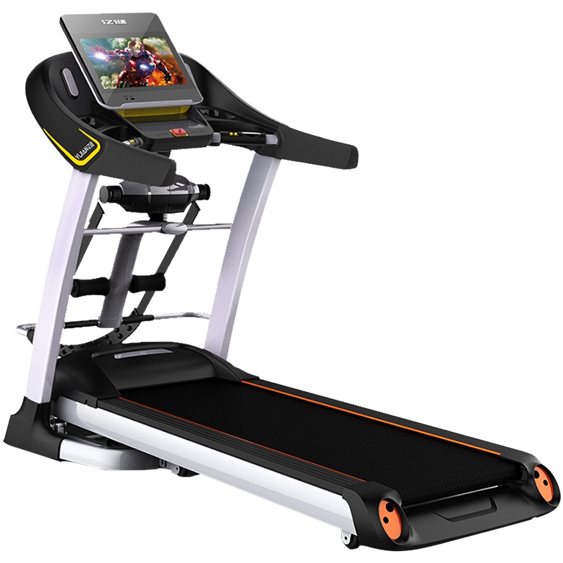 亿健A8跑步机家用折叠豪华按摩肌肉多功能健身AI智能减震跑步机彩屏64cm跑台健身器材