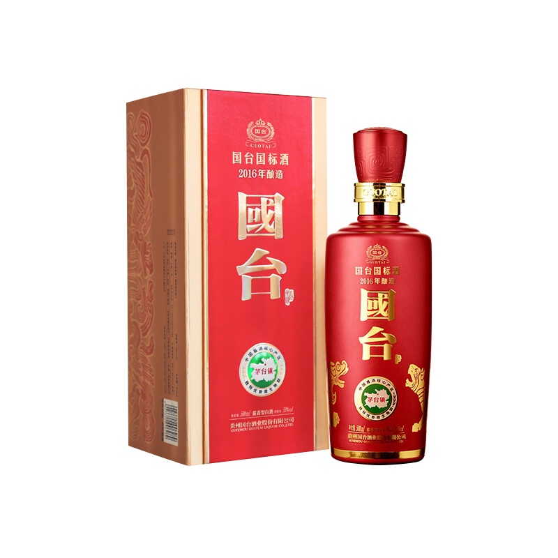 国台 国标酒 53度 500ml 单瓶装 2016年酿造 真实年份 酱香型白酒 酱酒 纯粮食高度酒(婚庆喜宴送礼)