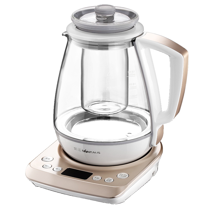 金正(NiNTAUS)S1 养生壶 玻璃养生壶 隔水炖燕窝炖 煮茶壶 1.8L养生壶 进口温控器