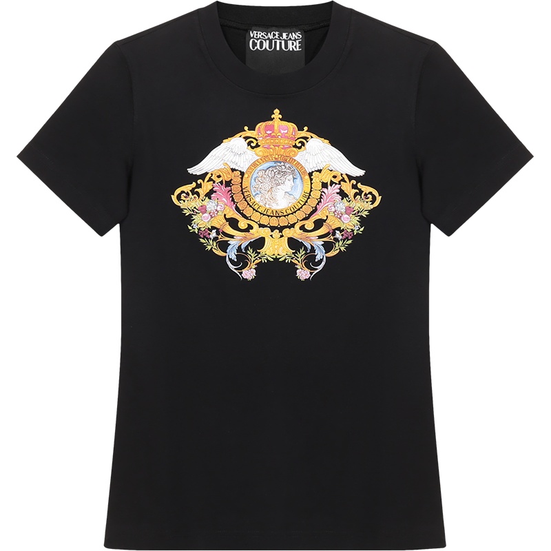 VERSACE JEANS COUTURE 范思哲 女士 棉质圆领短袖T恤 B2HWA7KD 30457