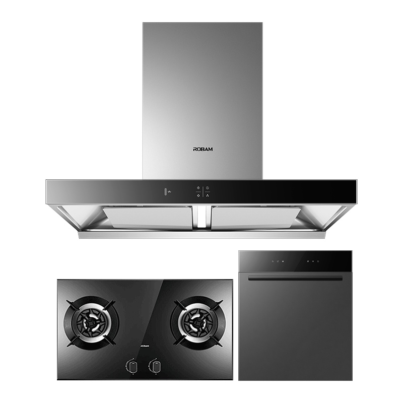 老板(ROBAM)烟灶洗碗机 欧式变频油烟机 厨电套装 22立方60X2S+57B0T+WB792X