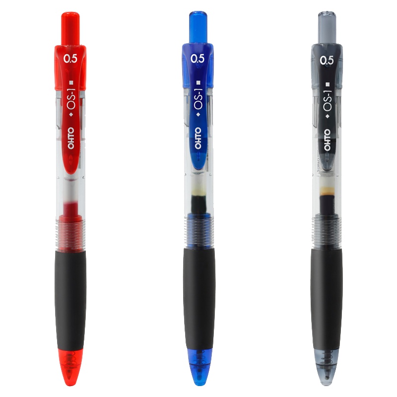 日本进口乐多(OHTO)CG-105OS1 0.5mm按动式水性笔12支/盒 Libre自由系列签字笔 墨水笔 笔类