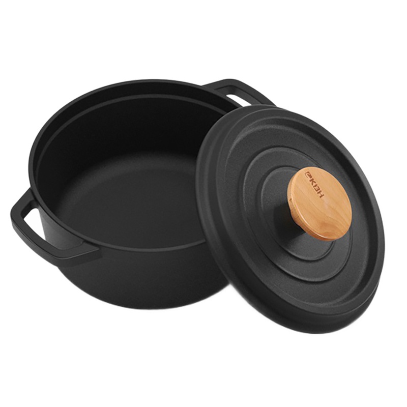 康巴赫欧式哑光珐琅铸铁家用多层复合底汤锅24cm电磁炉燃气炉具通用