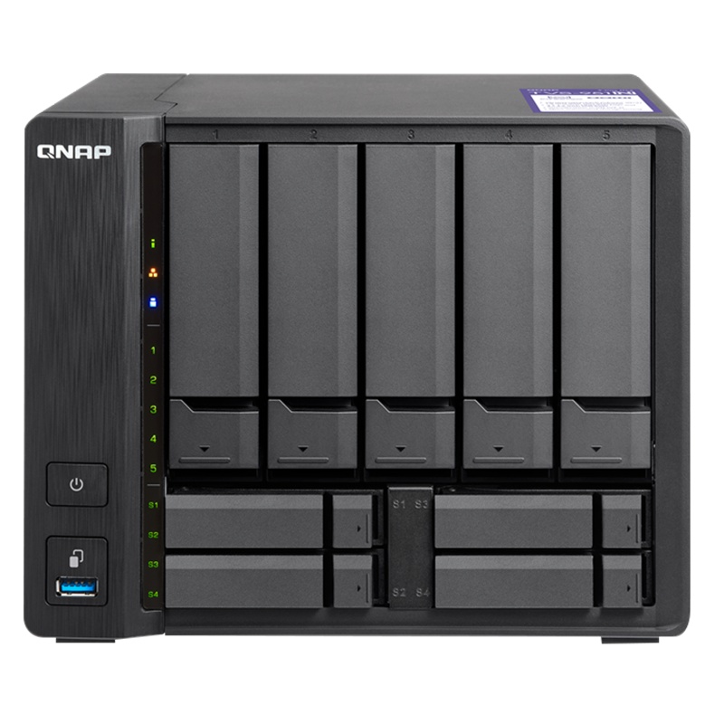 新品威联通(QNAP)TVS-951N-4G 9盘位双核心家庭私有云企业办公网络存储器5GbE NAS主机