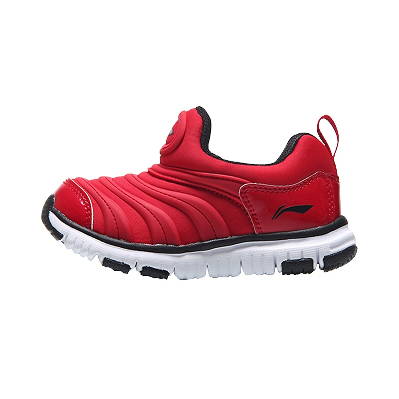 李宁童鞋毛毛虫鞋2018新款3-6岁儿童跑步鞋一脚蹬男童儿童运动休闲鞋