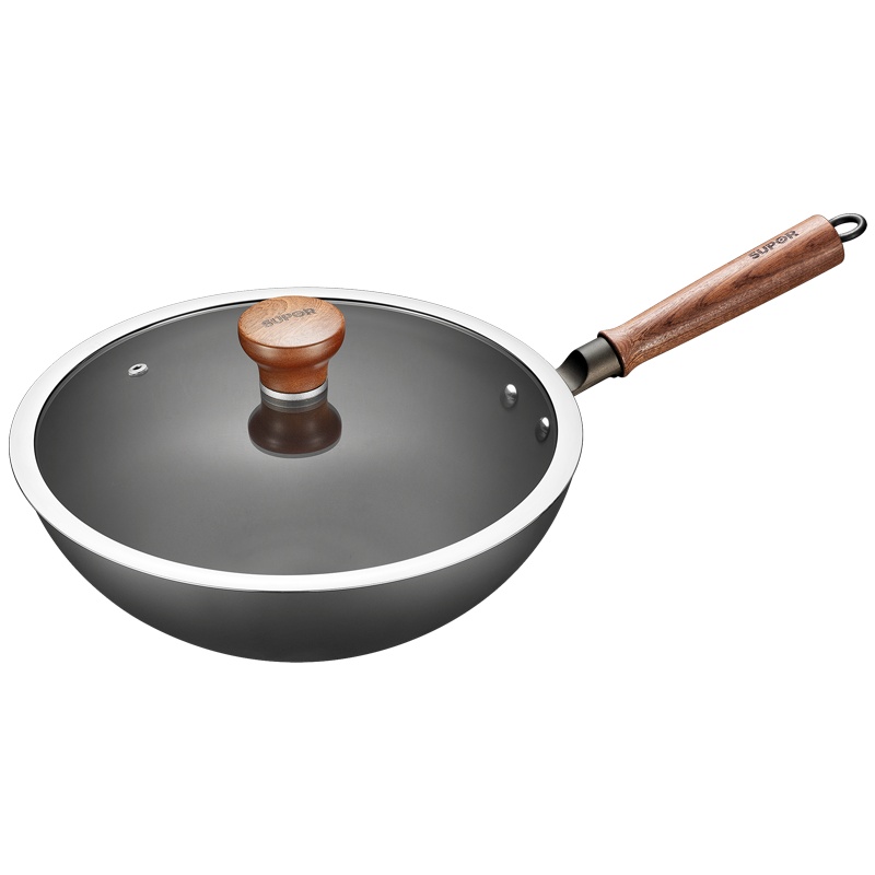 苏泊尔(SUPOR) 芯铁Ⅱ炒锅真不锈炒菜锅铁锅家用无涂层锅具 明火燃气灶适用