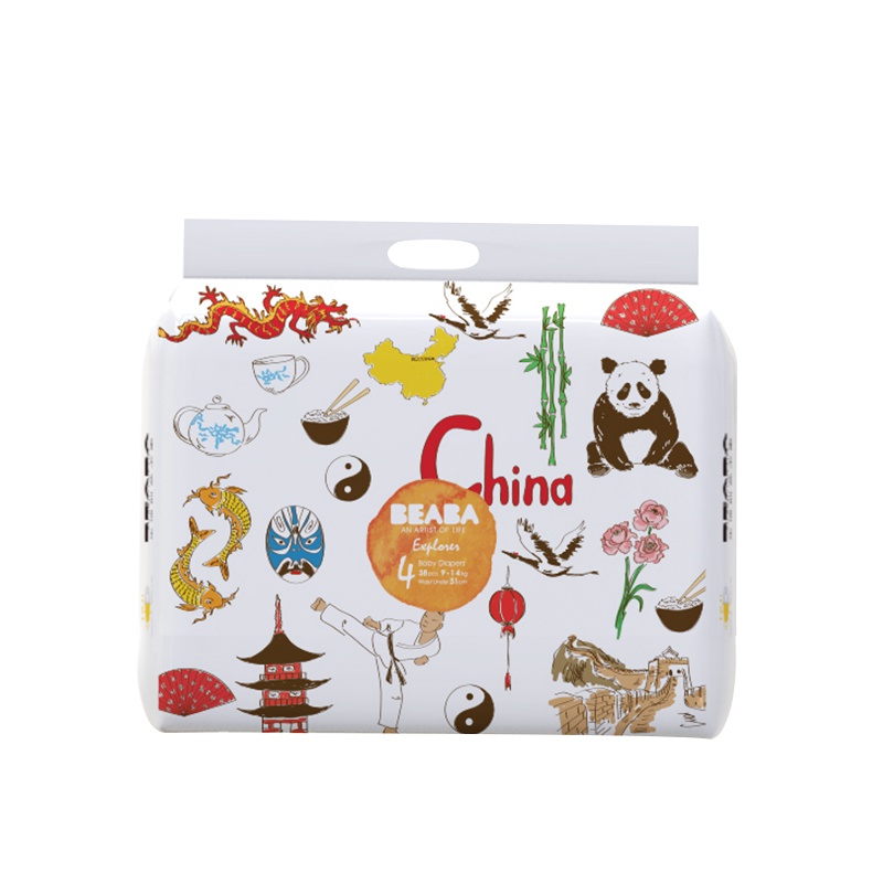 BEABA碧芭宝贝探险家婴儿纸尿裤L38片宝宝夜用干爽透气尿裤尿不湿