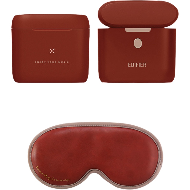 [国际IF年度设计奖]漫步者x冇心联名真无线蓝牙耳机双耳入耳式超长待机绿色苹果华为oppo通用有心ejoy-火炉红