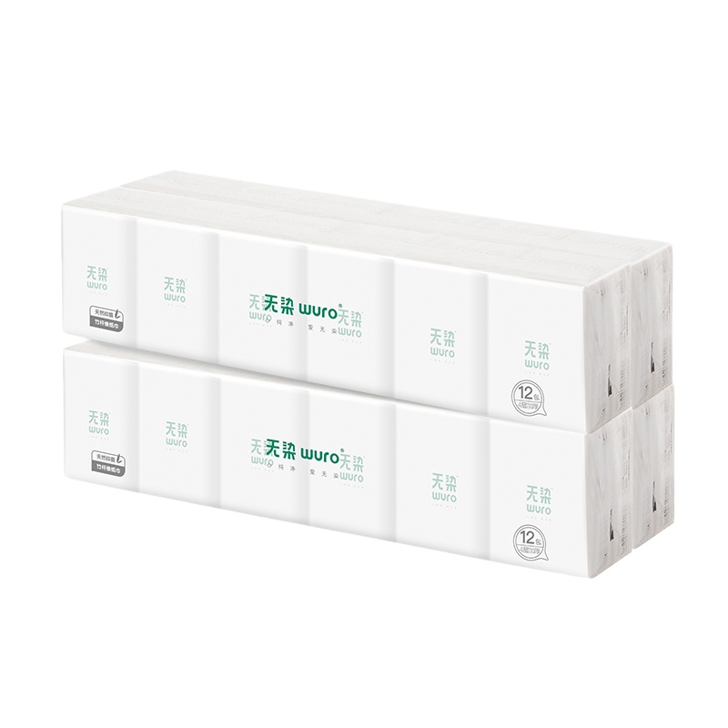 无染(wuro)WR004 4层便携手帕纸 面巾纸 210*210mm 8片/包 48包/箱(计价单位:箱)