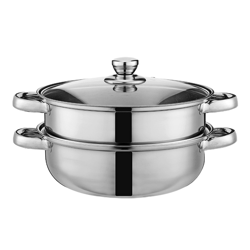 苏宁极物 凯斯拓 双层双耳汤蒸锅28cm TF-077