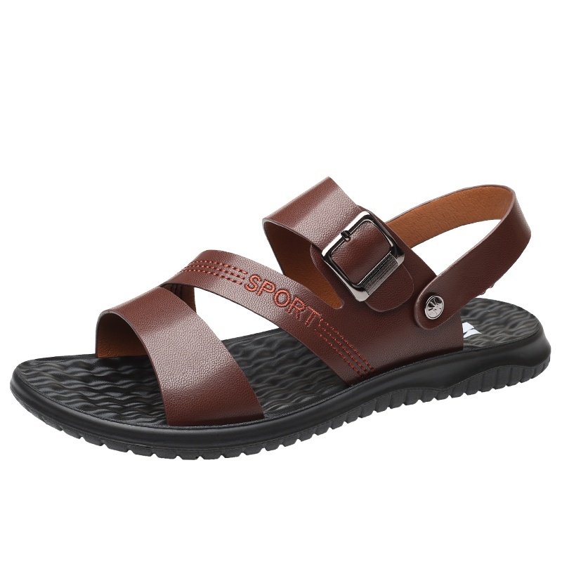 路易克思凉鞋男士夏季透气休闲沙滩鞋男潮流2020新款外穿越南两用凉拖鞋男7522