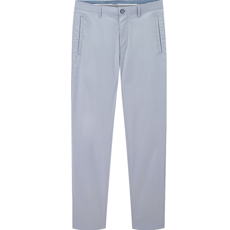 HLA海澜之家时尚中腰休闲九分裤2019夏季舒适水洗休闲裤男-HKCAJ2R203A